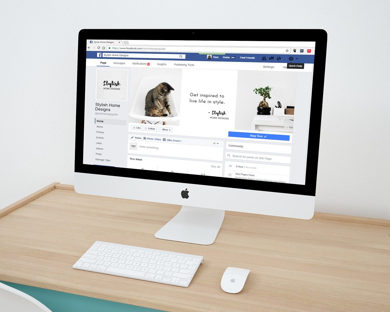 Pagina Facebook da Desktop